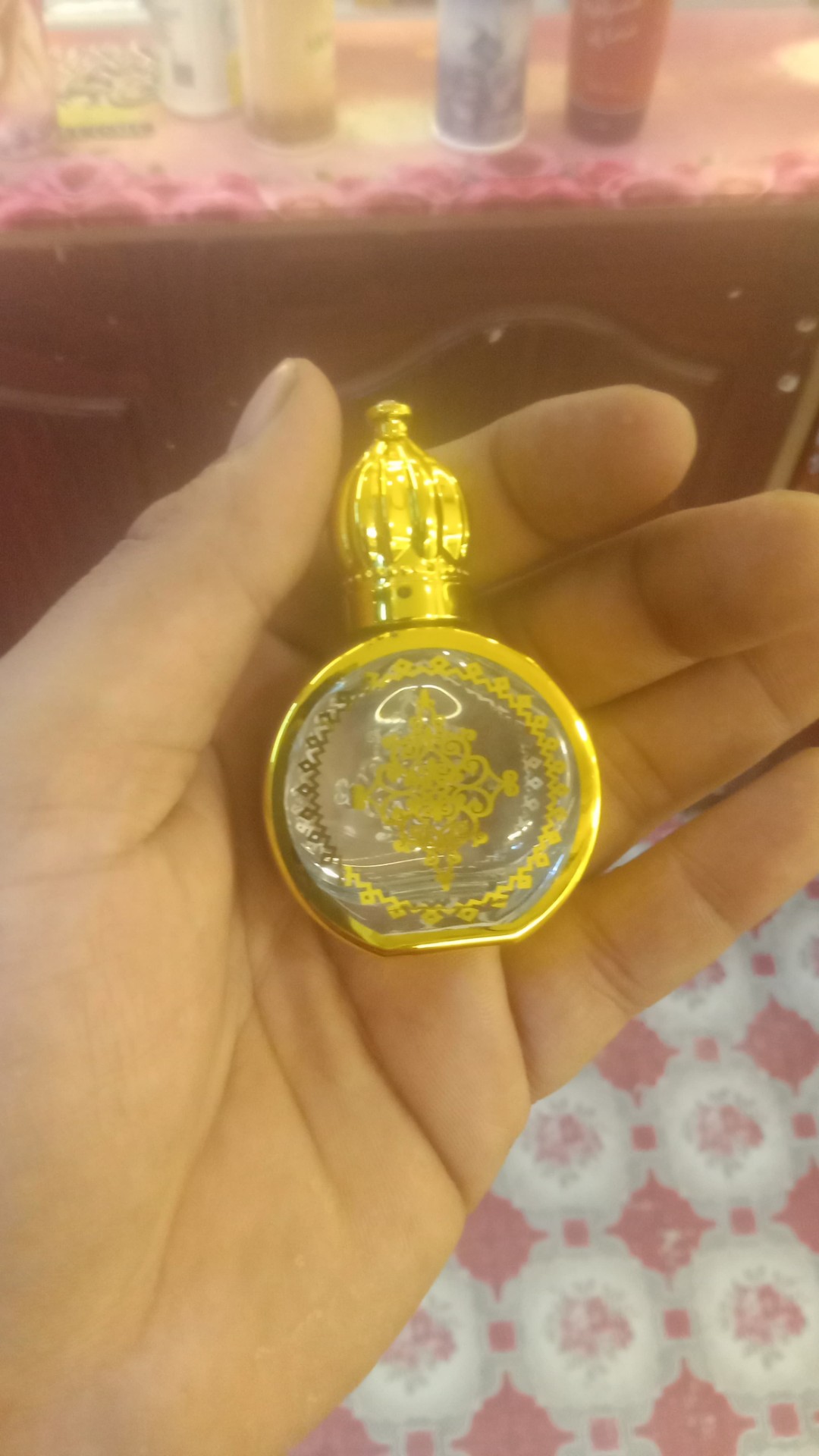 Gold Medallion Attar Bottle